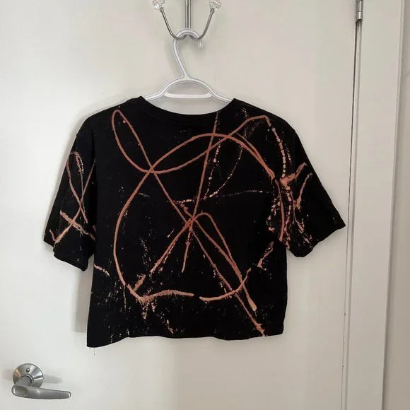 ✨Upcycled | Puma | Cropped T Shirt | Small | Black - Picture 8 of 12